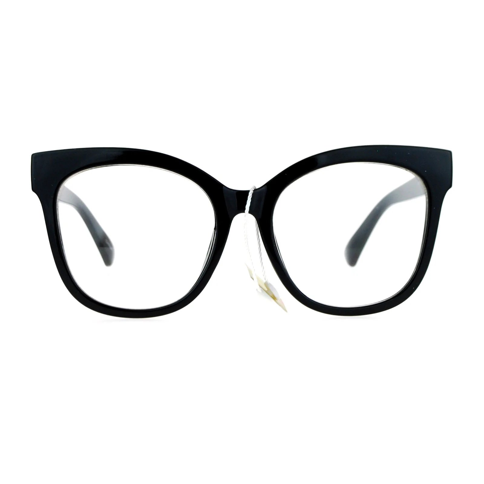 SA106 Womens Flat Lens Oversize Horn Rim Eyeglasses