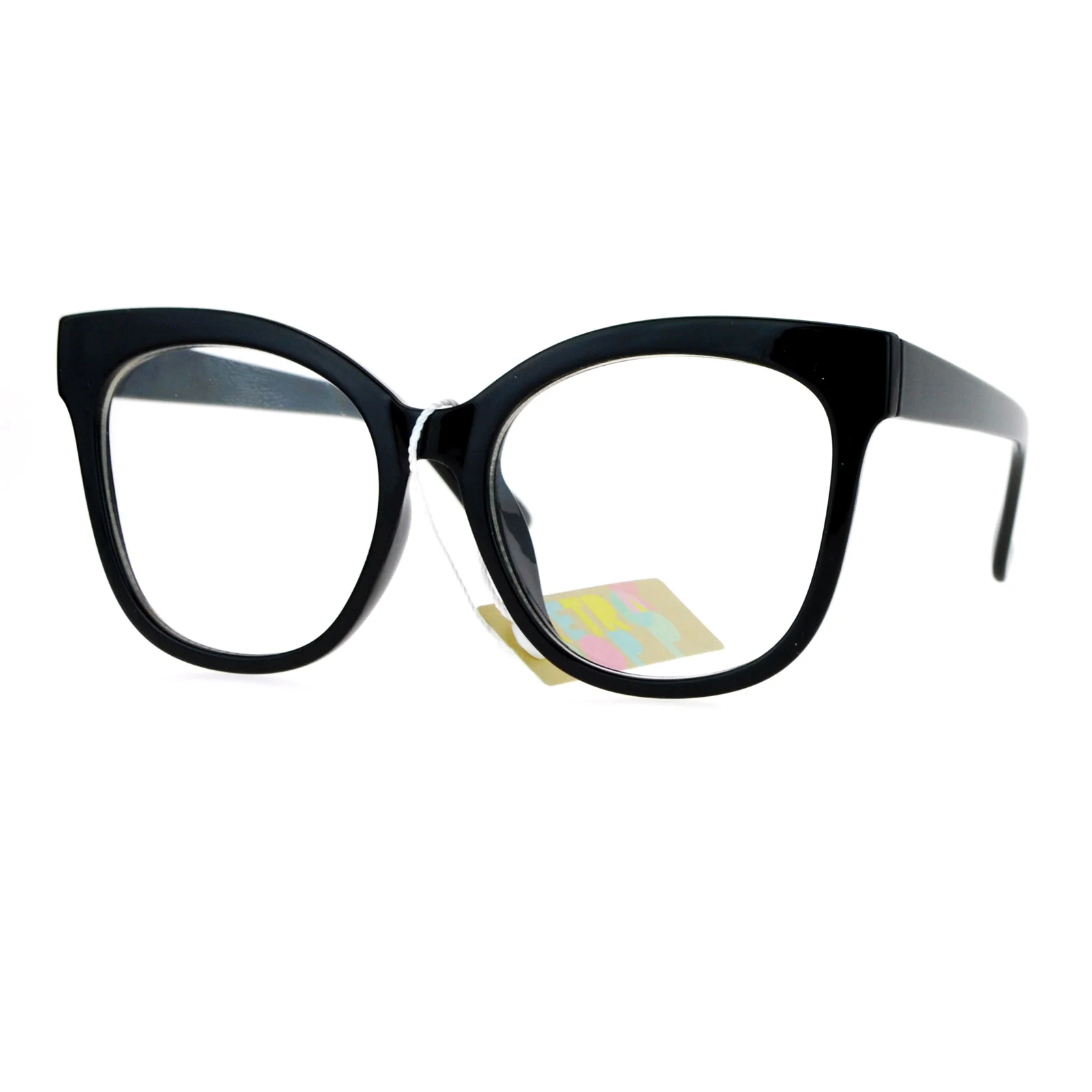 SA106 Womens Flat Lens Oversize Horn Rim Eyeglasses 2